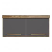 Armario Aéreo Granada 2 Portas Suspenso Arte Moveis Cinamomo-grafite - 3