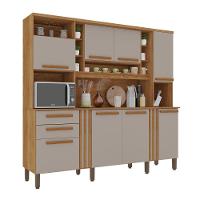 Armário De Cozinha Completo Acácia 8 Portas 2 Gavetas Salleto Cinamomo-off White - 1