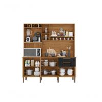 Armário De Cozinha 6 Portas 2 Gavetas New Topázio Salleto Cinamomo/preto - 2