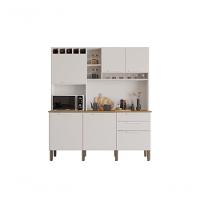 Armário De Cozinha 6 Portas 2 Gavetas New Topázio Salleto Branco - 2