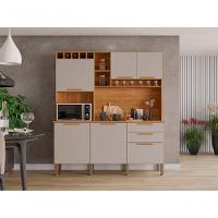 Armário De Cozinha 6 Portas 2 Gavetas New Topázio Salleto Cinamomo-off White - 4