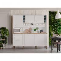 Armário De Cozinha 6 Portas 2 Gavetas Catar Branco - 4