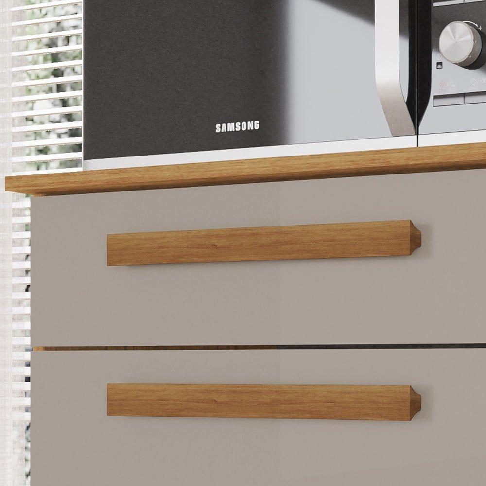 Armário De Cozinha 5 Portas 2 Gavetas Dubai Salleto Cinamomo/off White - 8