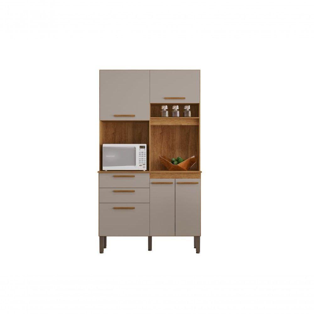 Armário De Cozinha 5 Portas 2 Gavetas Dubai Salleto Cinamomo-off White - 2