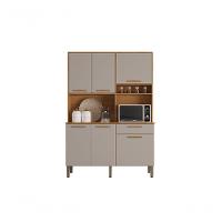 Armário Cozinha New Siena 5 Portas Abrir 1 Porta Basculate 1 Gaveta Salleto Cinamomo/off White - 3