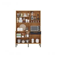 Armário Cozinha New Siena 5 Portas Abrir 1 Porta Basculate 1 Gaveta Salleto Cinamomo/preto - 3