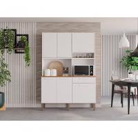 Armário Cozinha New Siena 5 Portas Abrir 1 Porta Basculate 1 Gaveta Salleto Branco - 2