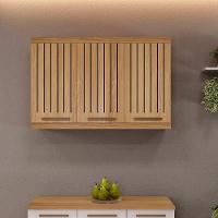 Armário Aéreo Talismã Ripado 3 Portas Arte Móveis Cinamomo - 6