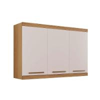 Armário Aéreo Talismã 3 Portas Arte Móveis Cinamomo-off White - 1