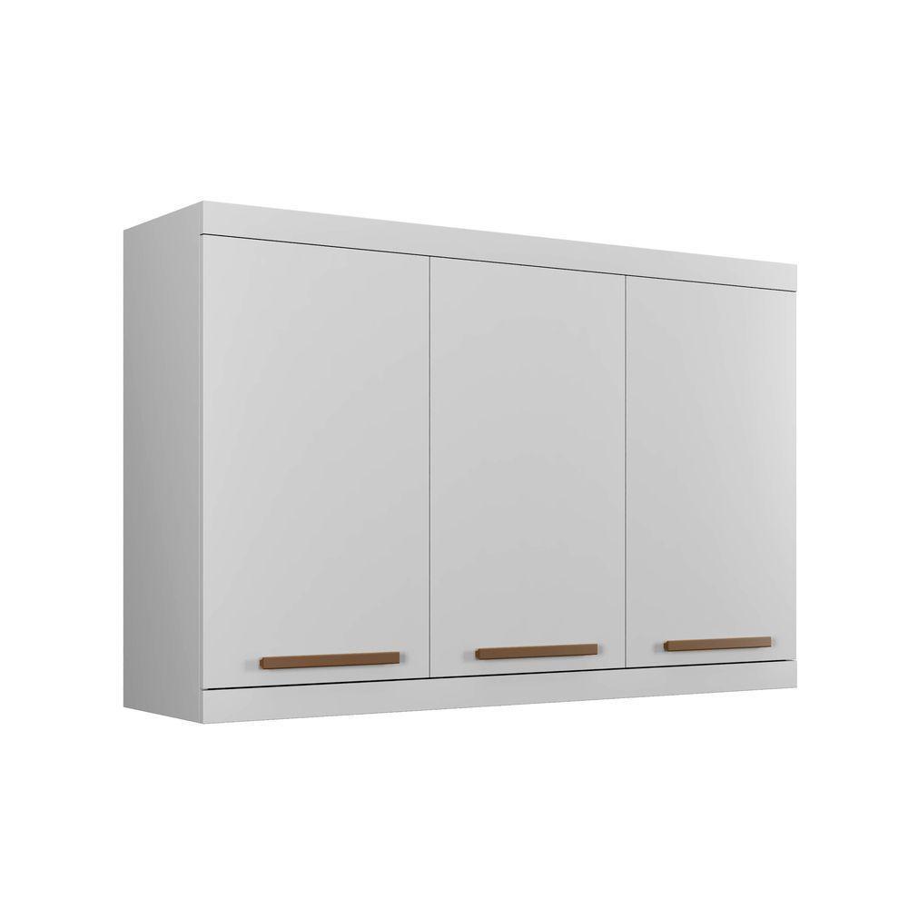 Armário Aéreo Talismã 3 Portas Arte Móveis Branco - 1