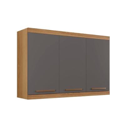 Armário Aéreo Talismã 3 Portas Arte Móveis Cinamomo-grafite