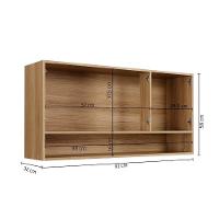 Armário Aéreo New 3 Portas Arte Móveis Cinamomo-off White - 2