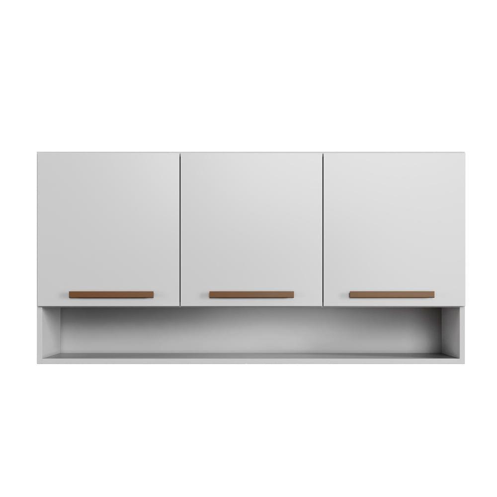 Armário Aéreo New 3 Portas Arte Móveis Branco - 6