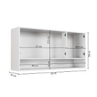 Armário Aéreo New 3 Portas Arte Móveis Branco - 2