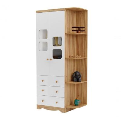 Armário Infantil 2 Portas 3 Gavetas Uli - Moveis Peroba Amendoa-branco