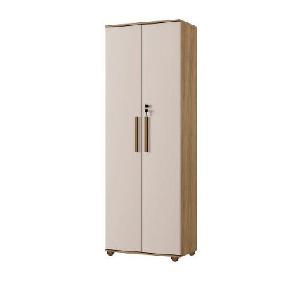 Armário Multiuso Bahia 2 Porta C- Chave 4 Prateleira Interna Arte Móveis Cinamomo-off White