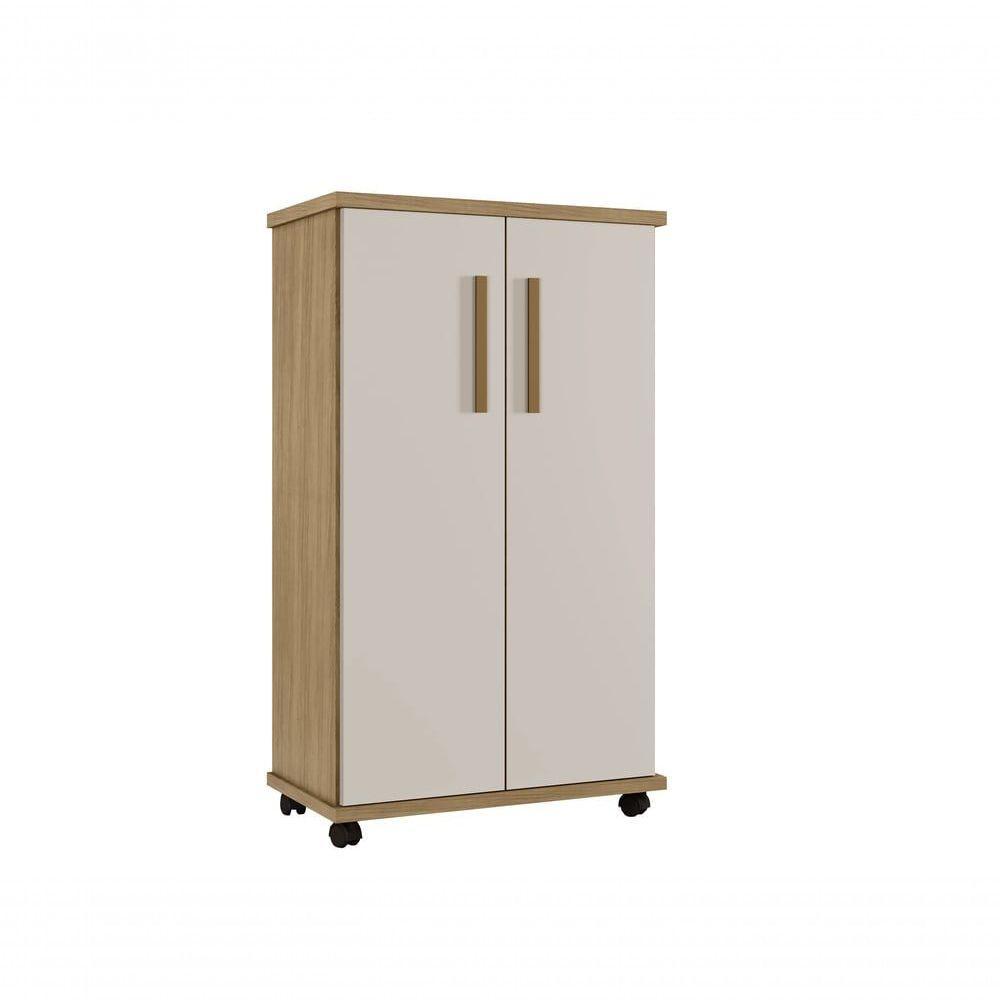 Armário Multiuso 2 Portas 4 Prateleiras Berlim Arte Móveis Cinamomo-off White - 1