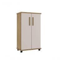 Armário Multiuso 2 Portas 4 Prateleiras Berlim Arte Móveis Cinamomo-off White - 1