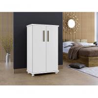 Armário Multiuso 2 Portas 4 Prateleiras Berlim Arte Móveis Branco - 3