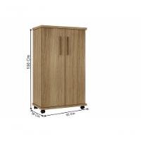 Armário Multiuso 2 Portas 4 Prateleiras Berlim Arte Móveis Cinamomo - 2