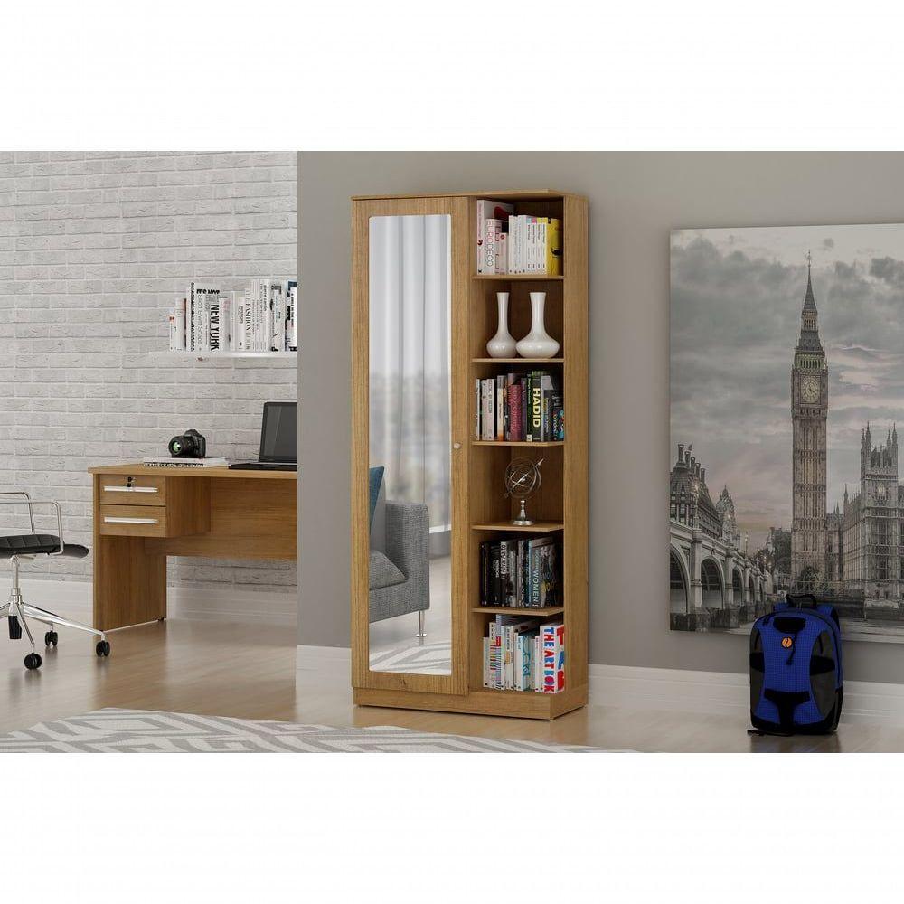 Armário Multiuso 1 Porta Com Espelho João Pessoa Valdemóveis Cinamomo - 3