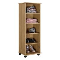 Armário Multiuso 1 Porta 4 Prateleiras Olinda Arte Móveis Cinamomo-grafite - 3