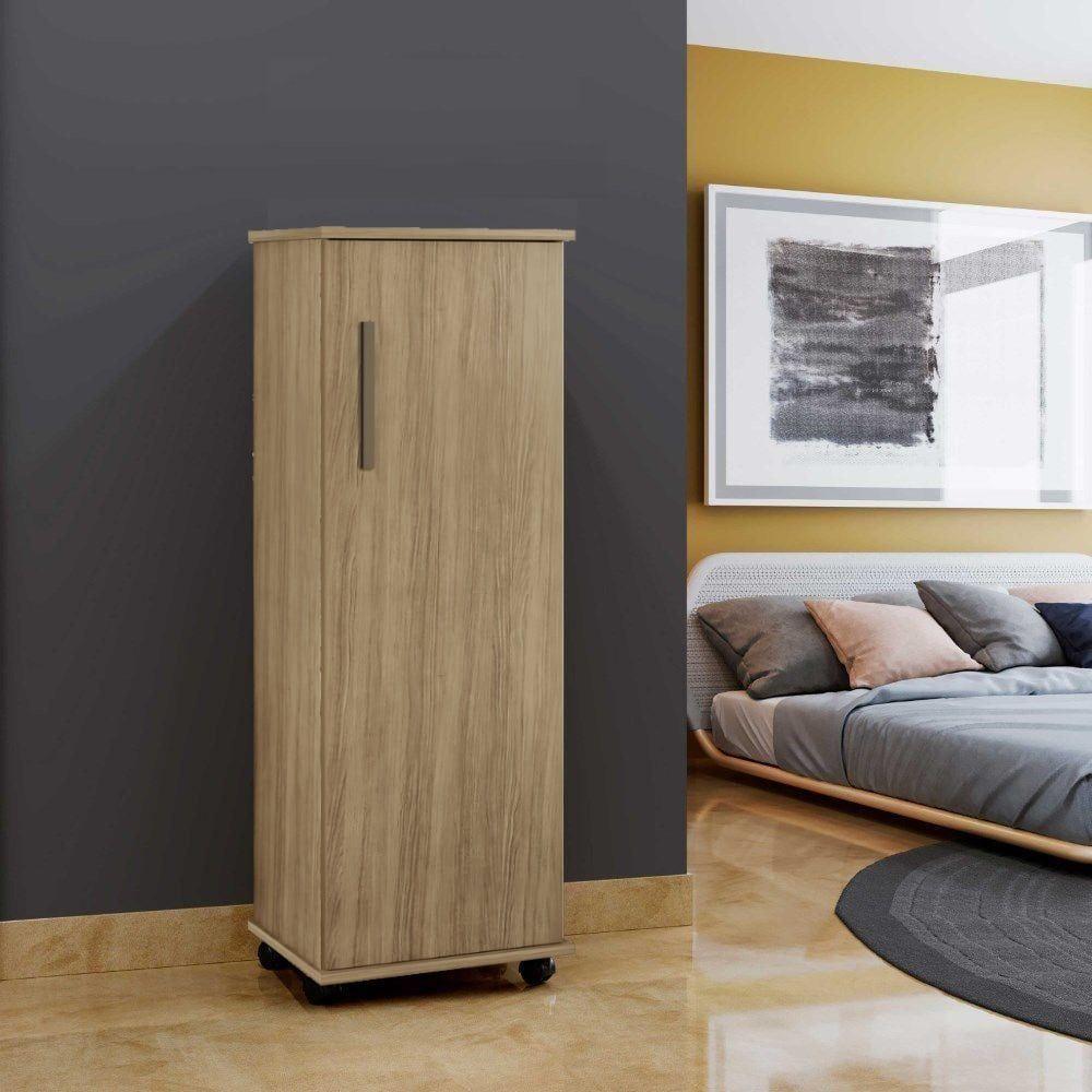 Armário Multiuso 1 Porta 4 Prateleiras Olinda Arte Móveis Cinamomo - 4