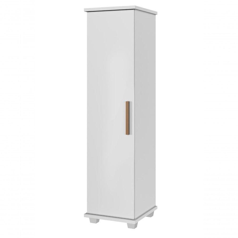 Armário Multiuso 1 Porta 4 Prateleiras Cuiaba Arte Móveis Branco - 1