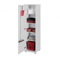 Armário Multiuso 1 Porta 4 Prateleiras Cuiaba Arte Móveis Branco - 3