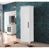 Armário Multiuso 1 Porta 4 Prateleiras Cuiaba Arte Móveis Branco - 4