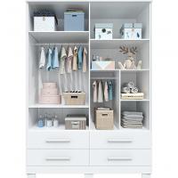 Armário Infantil 4 Portas Charlô - Móveis Peroba Branco Brilho - 3