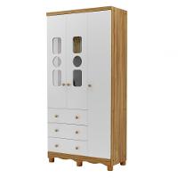 Armário Infantil 3 Portas 3 Gavetas Tedy - Moveis Peroba Amendoa-branco - 1