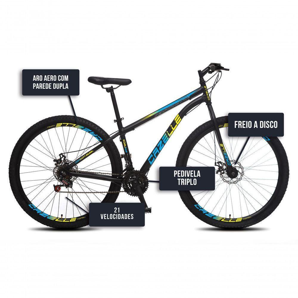 Bicicleta Cazelle Napoli Aro 29, Quadro 15.5, Freio A Disco Dianteiro E Traseiro 21 Marchas, Garfo Rígido - 5