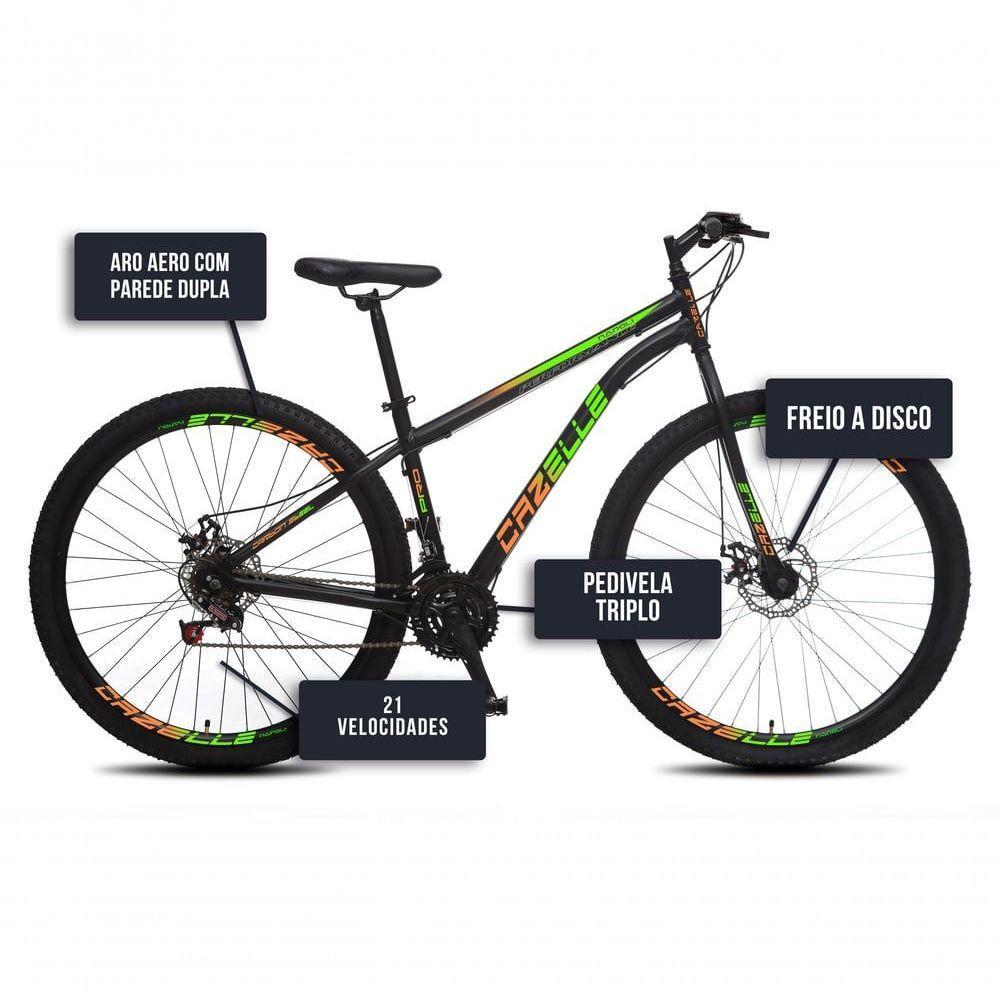 Bicicleta Cazelle Napoli Aro 29, Quadro 15.5, Freio A Disco Dianteiro E Traseiro 21 Marchas, Garfo Rígido - 5