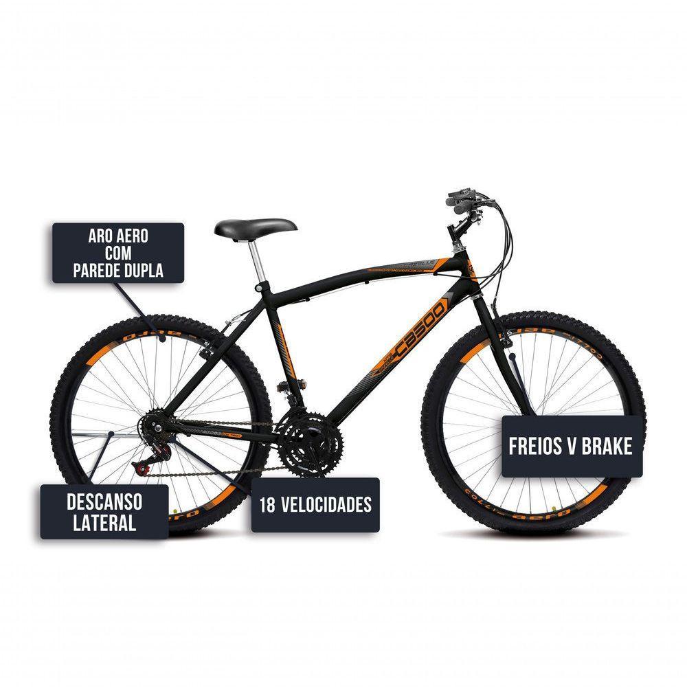 Bicicleta Cazelle Cb 500, Aro 26 Comum Natural, 36 Raias, 18 Marchas, Freios V-brake E Suporte De Guidão Down Hill Colli - 5