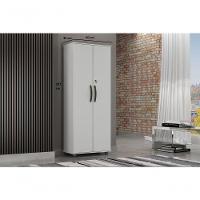 Armário Multiuso Caio 2 Portas Com Chave - Chf Móveis Branco - 3