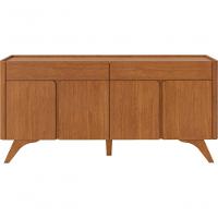 Buffet Aros 4 Portas Pés Madeira Maciça - Mavaular Naturalle - 1