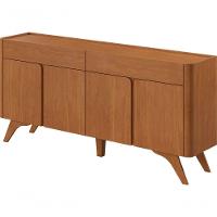 Buffet Aros 4 Portas Pés Madeira Maciça - Mavaular Naturalle