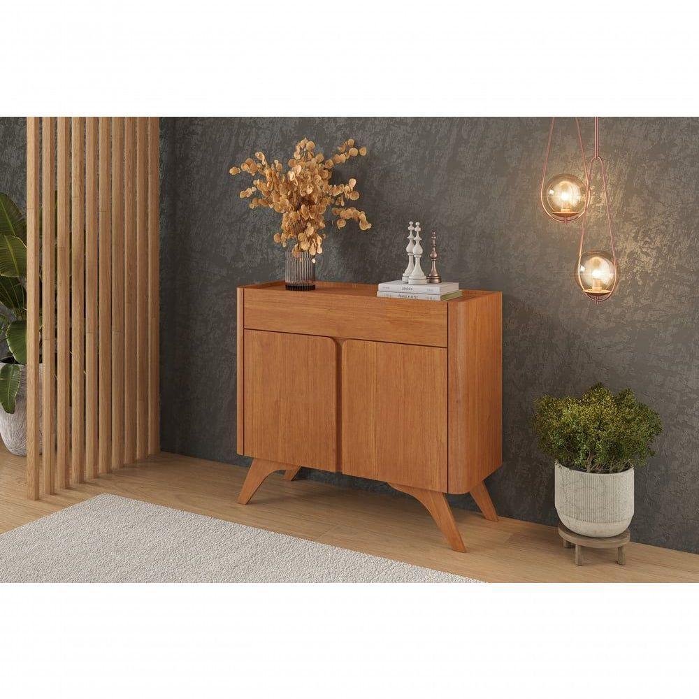 Buffet Aros 2 Portas Pés Madeira Maciça - Mavaular Naturale - 4