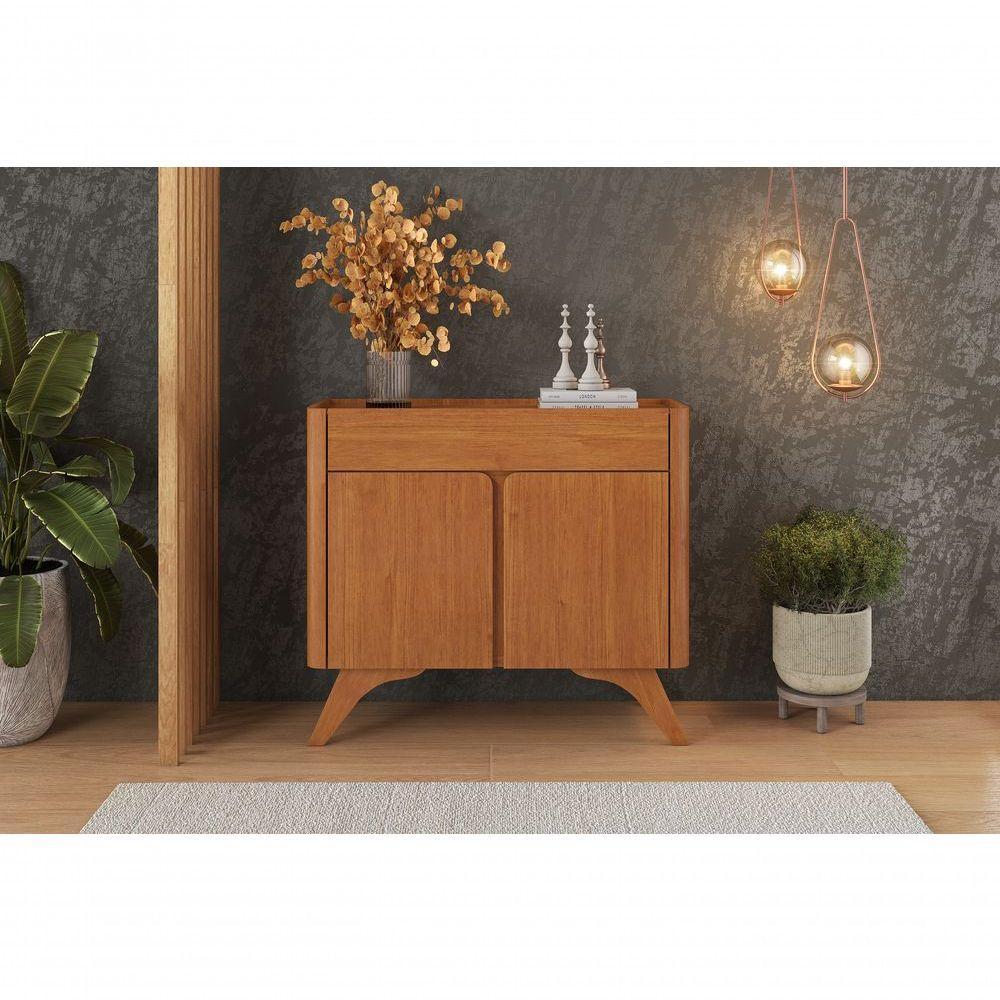 Buffet Aros 2 Portas Pés Madeira Maciça - Mavaular Naturale - 6