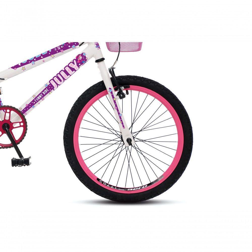 Bicicleta Jully Aro 20 Aero 36 Raias, Freios V-brake Dianteiro E Traseiro, Suporte De Guidão Down Hill E Cestinha - 2
