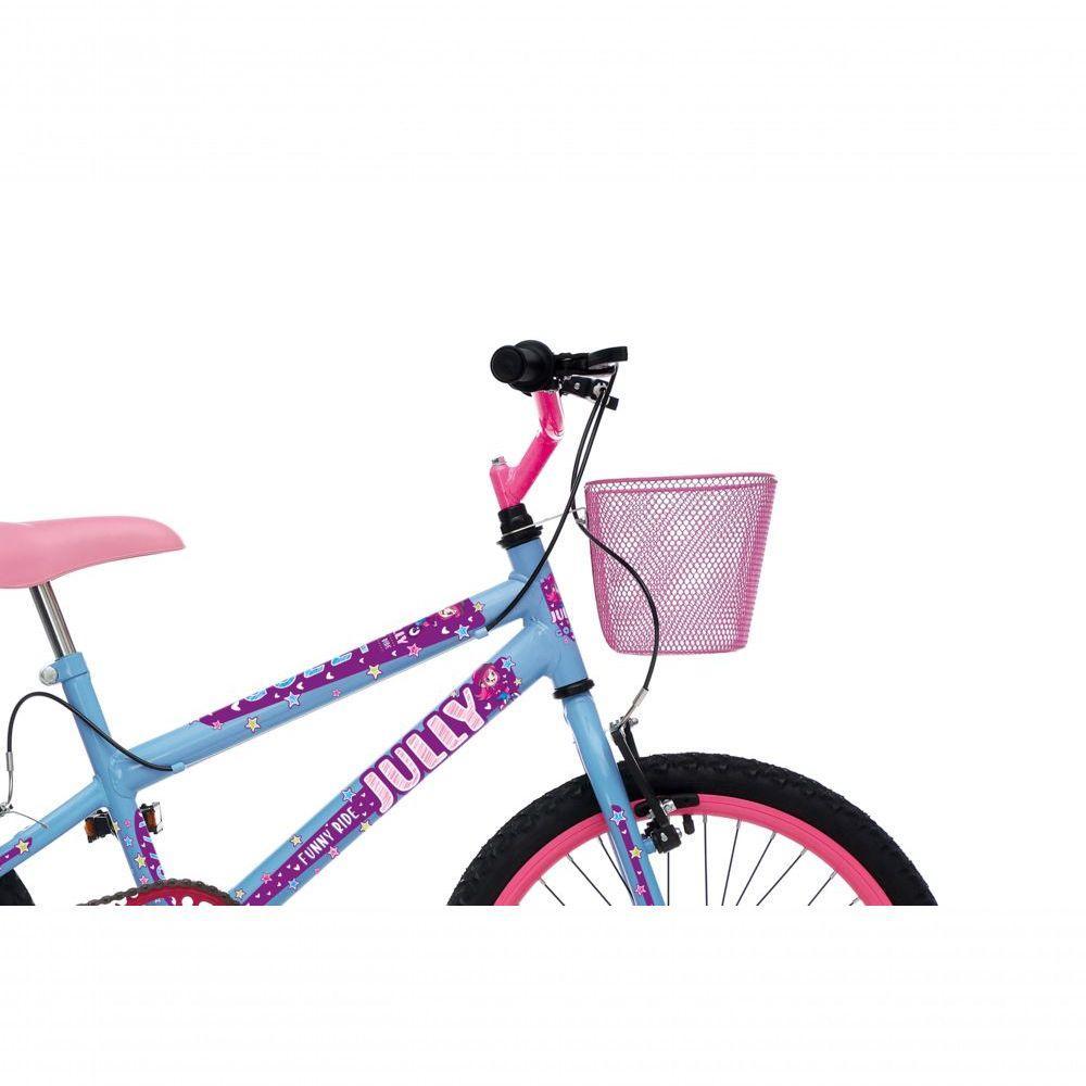 Bicicleta Jully Aro 20 Aero 36 Raias, Freios V-brake Dianteiro E Traseiro, Suporte De Guidão Down Hill E Cestinha - 4