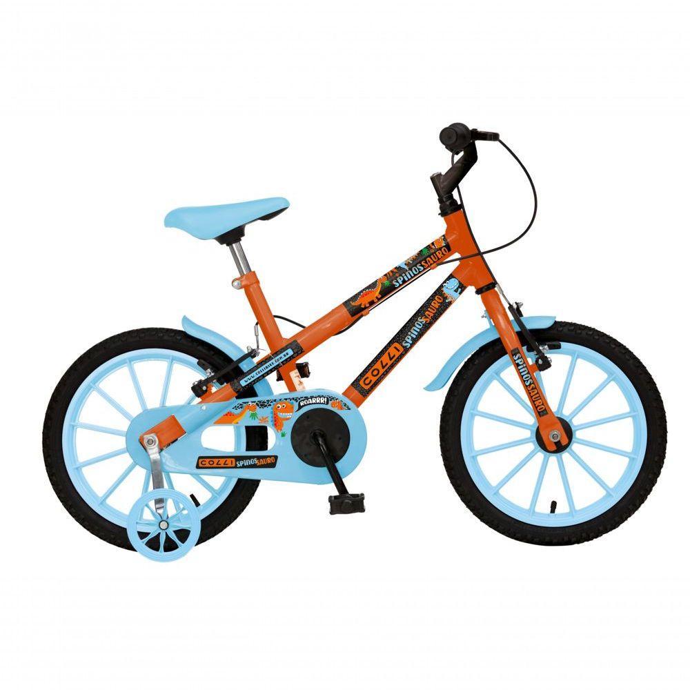 Bicicleta Dinos Spinossauro Aventuras, Aro 16, Quadro 12, Com Freios V-brake, Com Rodas De Apoio E Capa Corrente - 1