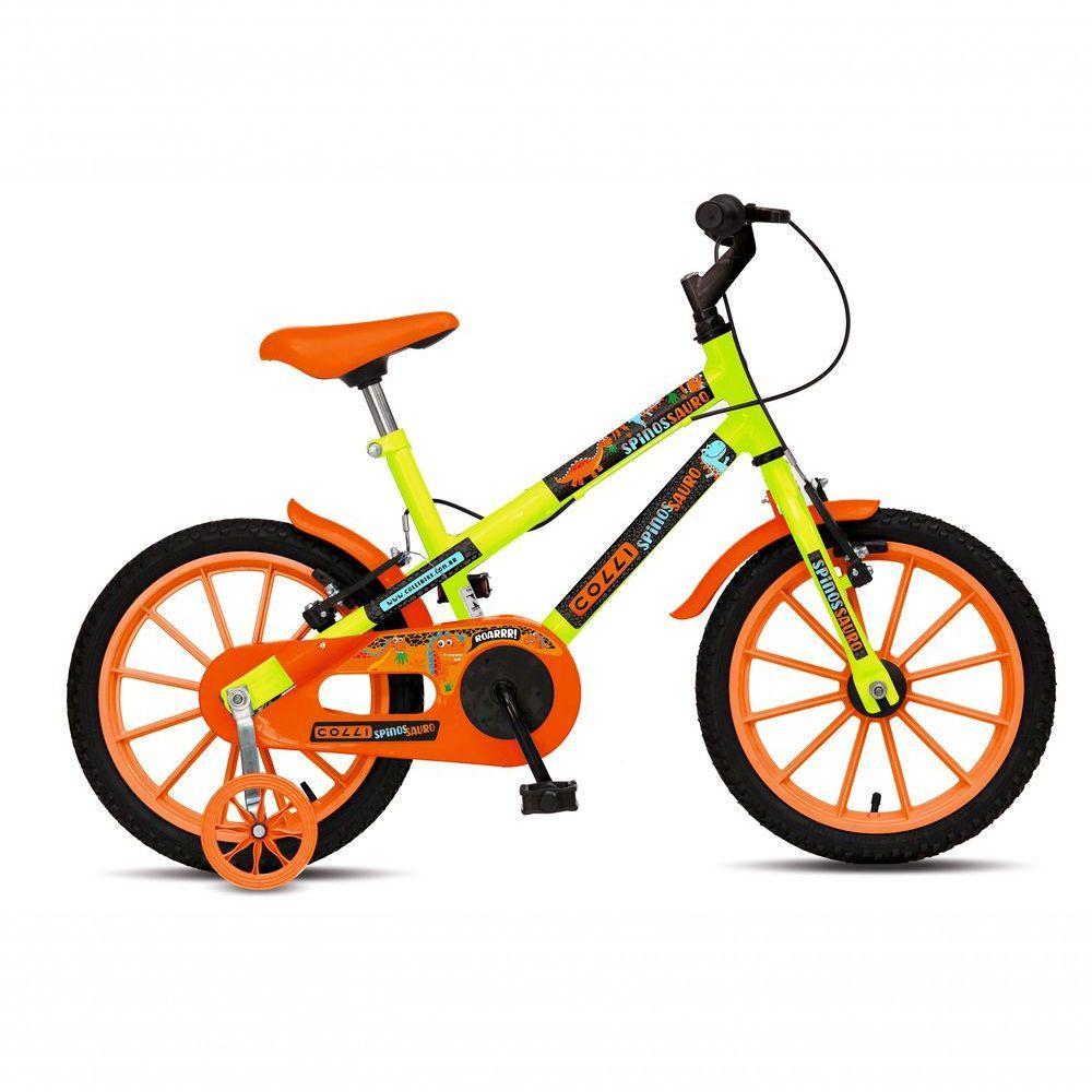 Bicicleta Dinos Spinossauro Aventuras, Aro 16, Quadro 12, Com Freios V-brake, Com Rodas De Apoio E Capa Corrente - 1
