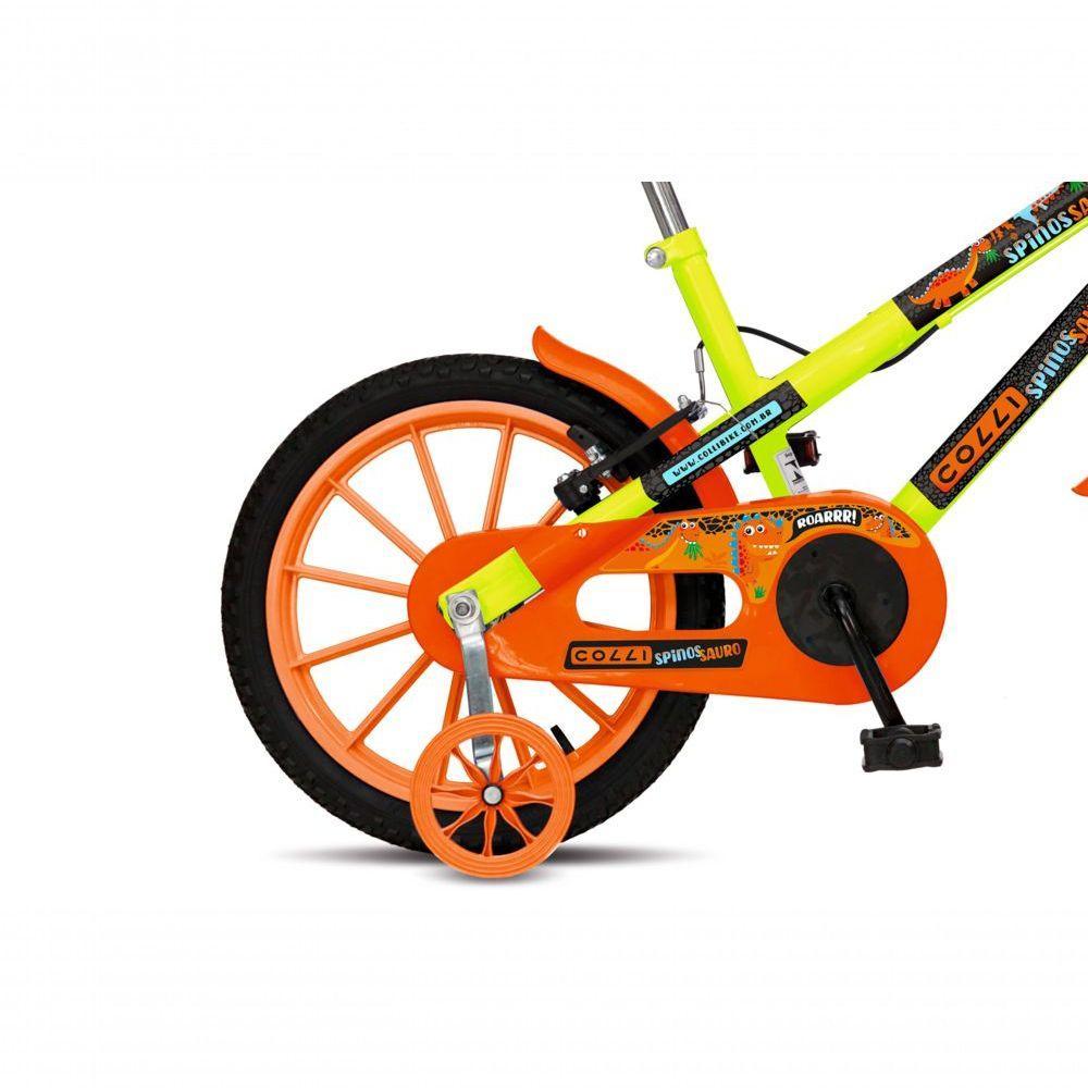 Bicicleta Dinos Spinossauro Aventuras, Aro 16, Quadro 12, Com Freios V-brake, Com Rodas De Apoio E Capa Corrente - 2