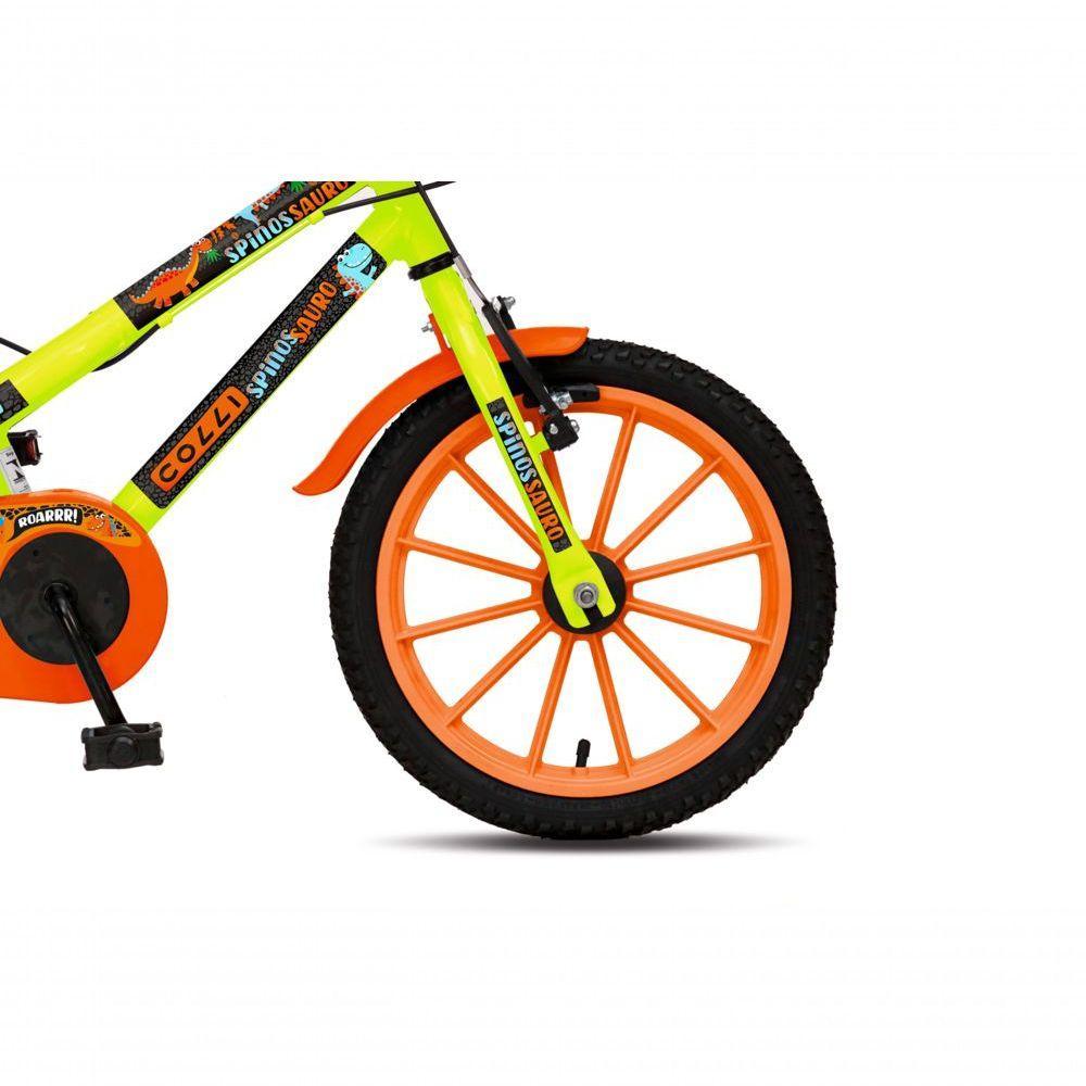 Bicicleta Dinos Spinossauro Aventuras, Aro 16, Quadro 12, Com Freios V-brake, Com Rodas De Apoio E Capa Corrente - 4