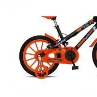 Bicicleta Dinos Spinossauro Aventuras, Aro 16, Quadro 12, Com Freios V-brake, Com Rodas De Apoio E Capa Corrente