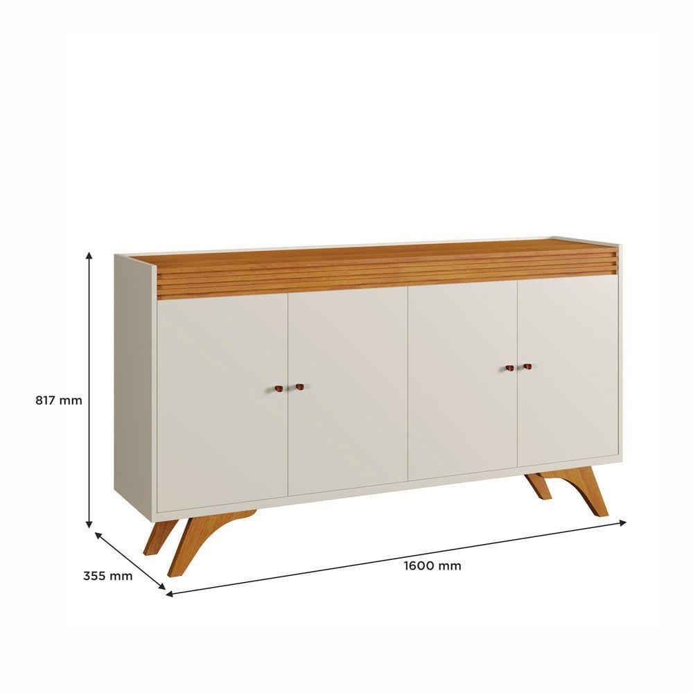 Buffet Sevilha 4 Portas Mavaular Naturalle-off White - 2