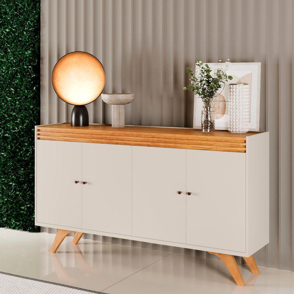 Buffet Sevilha 4 Portas Mavaular Naturalle-off White - 4