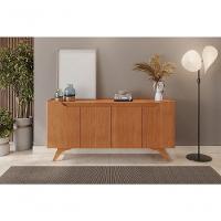 Buffet Grécia 4 Portas Com Pés Em Madeira Maciça Mavaular Naturale - 6